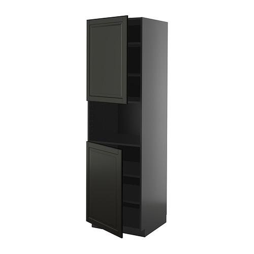METOD high cab f micro w 2 doors/shelves