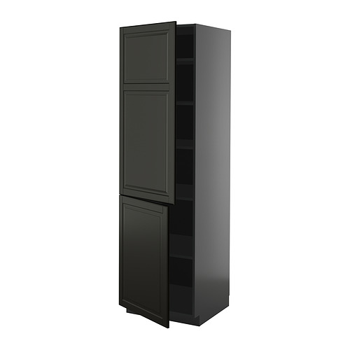 METOD high cabinet with shelves/2 doors