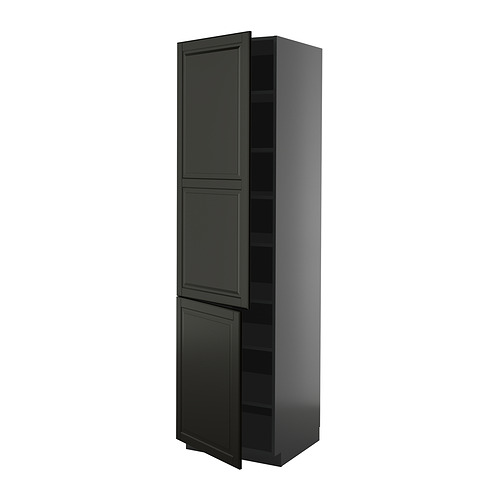 METOD high cabinet with shelves/2 doors
