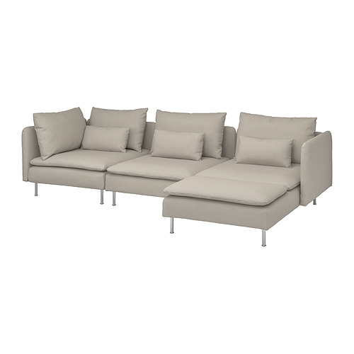 SÖDERHAMN, 4-seat sofa with chaise longue