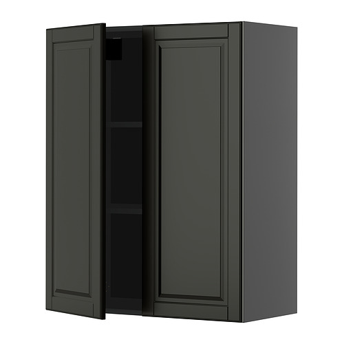 METOD wall cabinet with shelves/2 doors