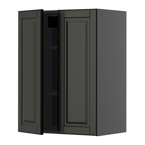 METOD wall cabinet with shelves/2 doors