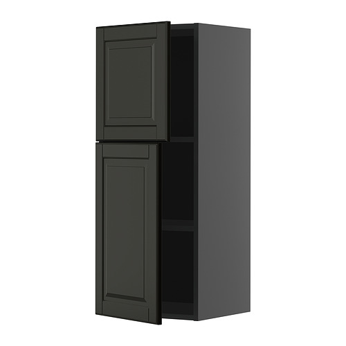 METOD wall cabinet with shelves/2 doors