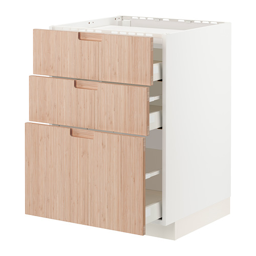 METOD/MAXIMERA base cab f hob/3 fronts/3 drawers