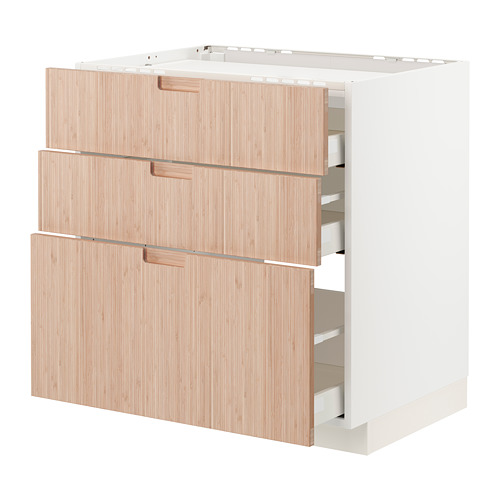 METOD/MAXIMERA base cab f hob/3 fronts/3 drawers