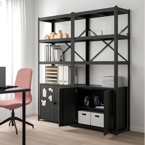 BROR, shelving unit with cabinets