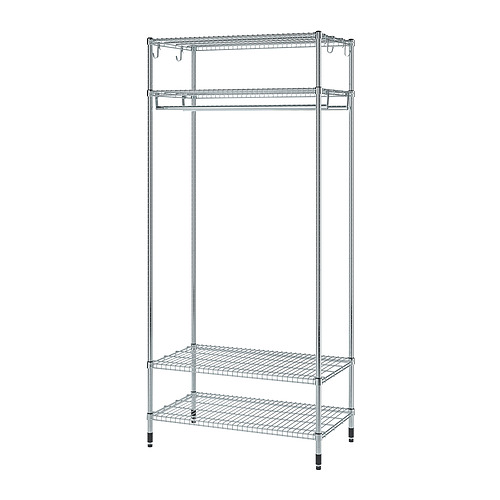 OMAR, shelving unit with clothes rail