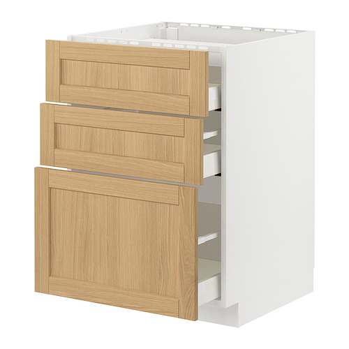 METOD/MAXIMERA base cab f hob/3 fronts/3 drawers