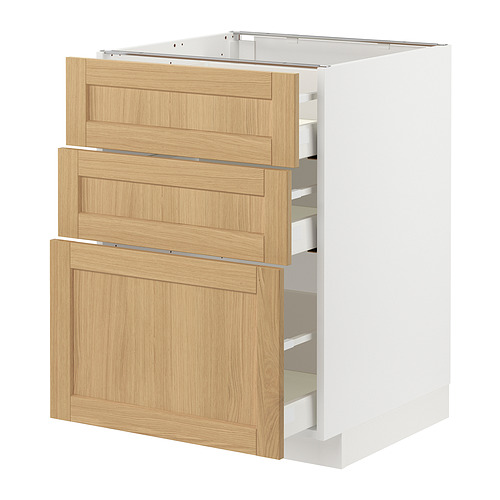 METOD/MAXIMERA base cabinet with 3 drawers