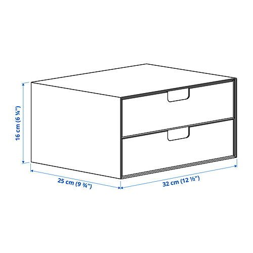 FJÄDERHARV mini chest with 2 drawers