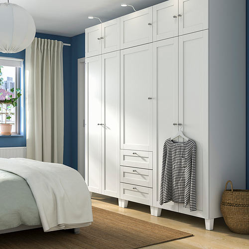 PLATSA, wardrobe with 10 doors + 3 drawers