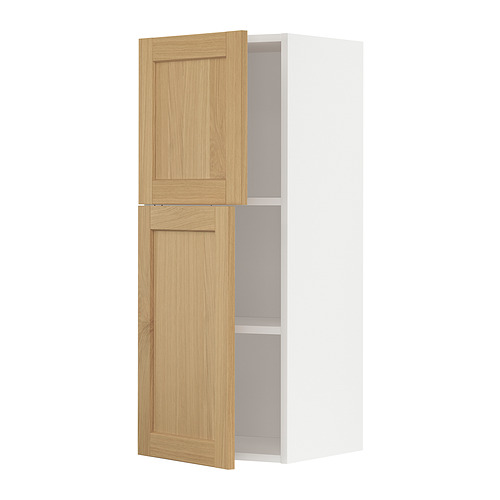 METOD wall cabinet with shelves/2 doors