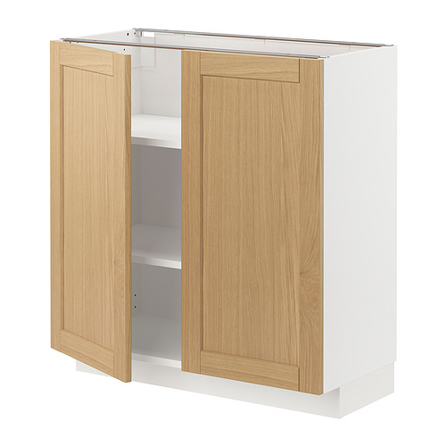 METOD base cabinet with shelves/2 doors