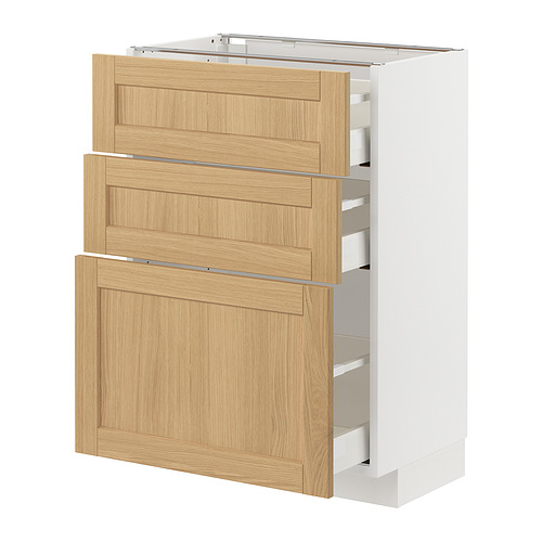 METOD/MAXIMERA base cabinet with 3 drawers
