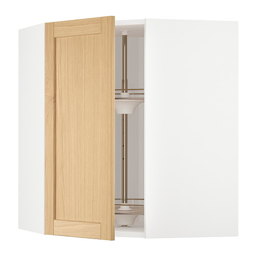 METOD corner wall cabinet with carousel