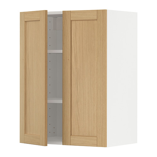 METOD wall cabinet with shelves/2 doors
