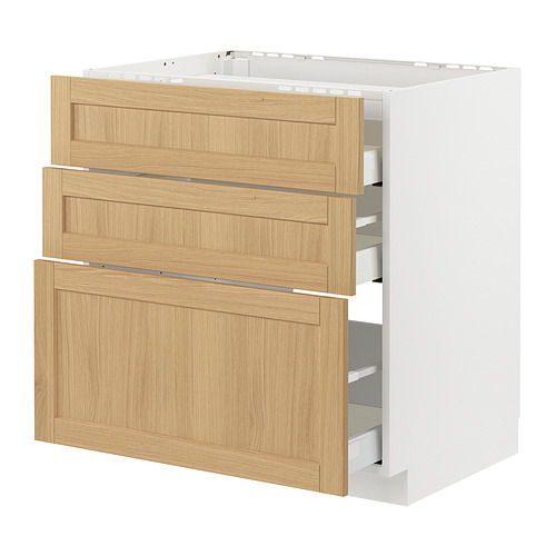 METOD/MAXIMERA base cab f hob/3 fronts/3 drawers