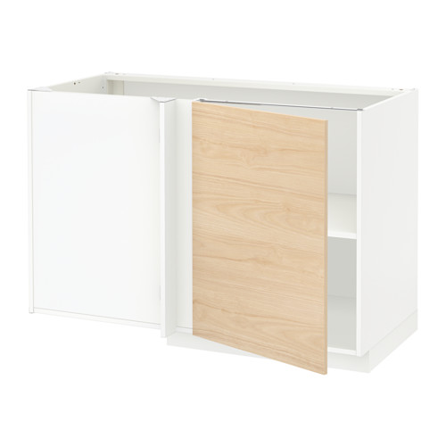 METOD, corner base cabinet with shelf