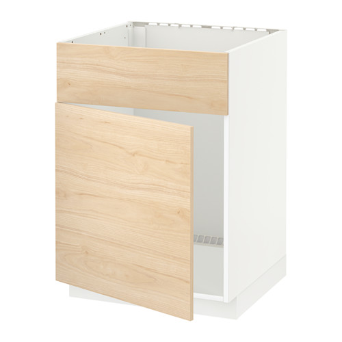 METOD base cabinet f sink w door/front