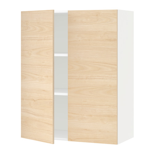 METOD wall cabinet with shelves/2 doors