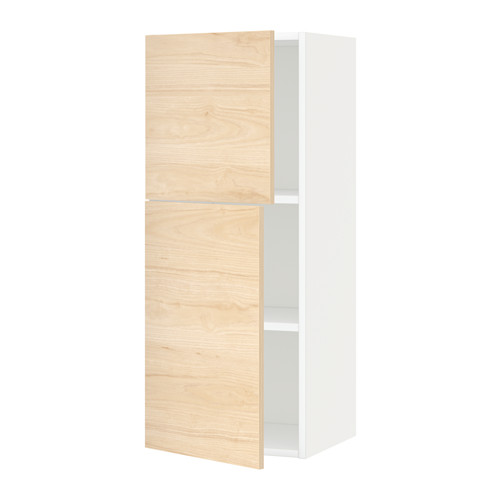 METOD wall cabinet with shelves/2 doors