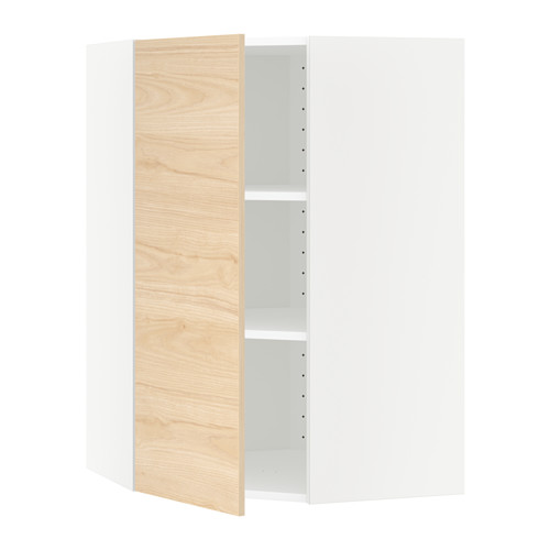METOD corner wall cabinet with shelves