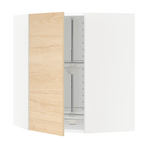 METOD corner wall cabinet with carousel