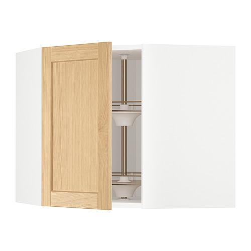 METOD corner wall cabinet with carousel