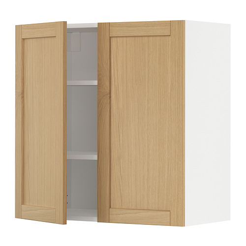 METOD wall cabinet with shelves/2 doors