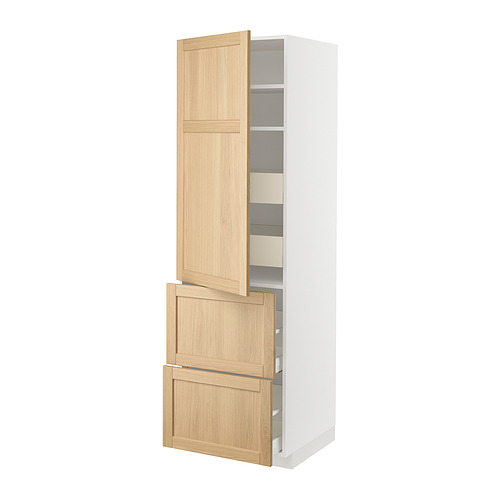 METOD/MAXIMERA hi cab w shlvs/4 drawers/dr/2 frnts