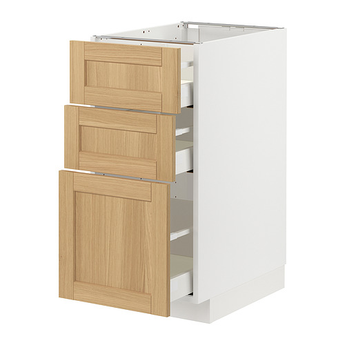 METOD/MAXIMERA base cabinet with 3 drawers
