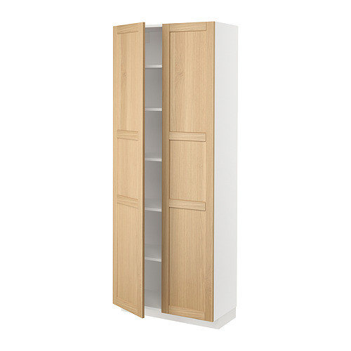 METOD high cabinet with shelves