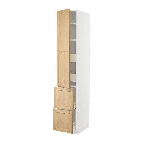METOD/MAXIMERA hi cab w shlvs/4 drawers/dr/2 frnts