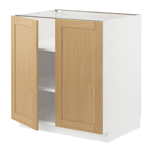 METOD base cabinet with shelves/2 doors