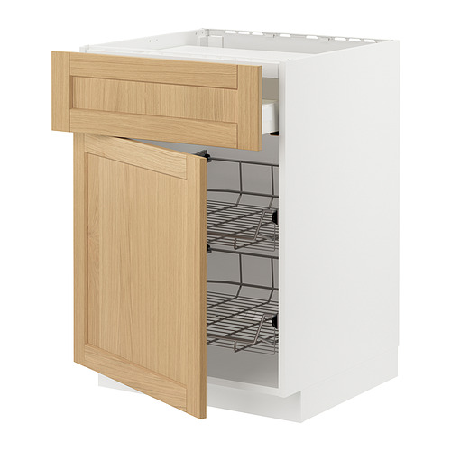 METOD/MAXIMERA base cab f hob/drawer/2 wire bskts