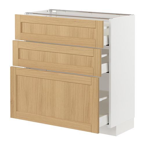 METOD/MAXIMERA base cabinet with 3 drawers