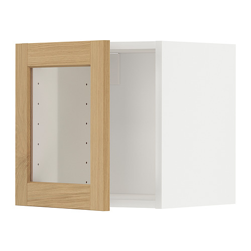 METOD wall cabinet with glass door