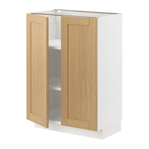 METOD base cabinet with shelves/2 doors