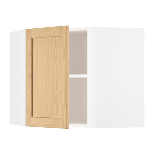 METOD corner wall cabinet with shelves