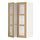 METOD, wall cabinet w shelves/2 glass drs