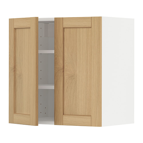 METOD wall cabinet with shelves/2 doors