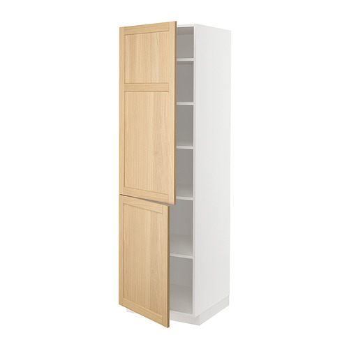 METOD high cabinet with shelves/2 doors