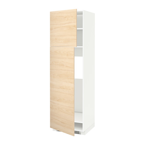 METOD high cabinet for fridge w 2 doors
