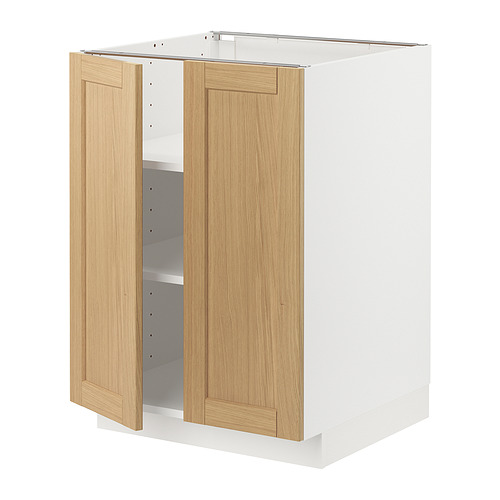 METOD base cabinet with shelves/2 doors