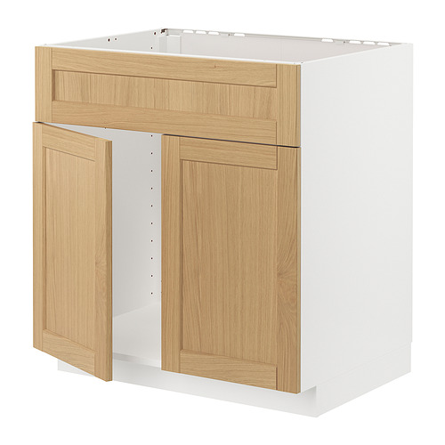 METOD base cabinet f sink w 2 doors/front