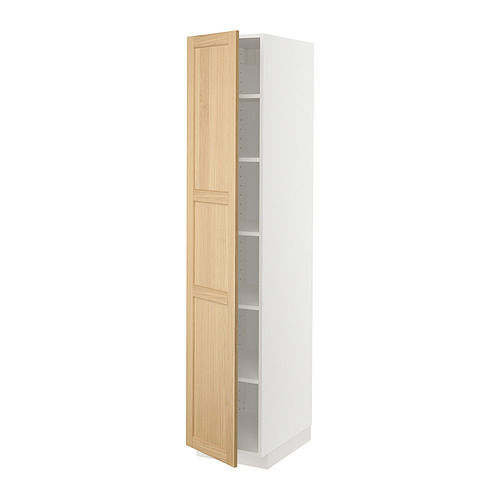 METOD high cabinet with shelves
