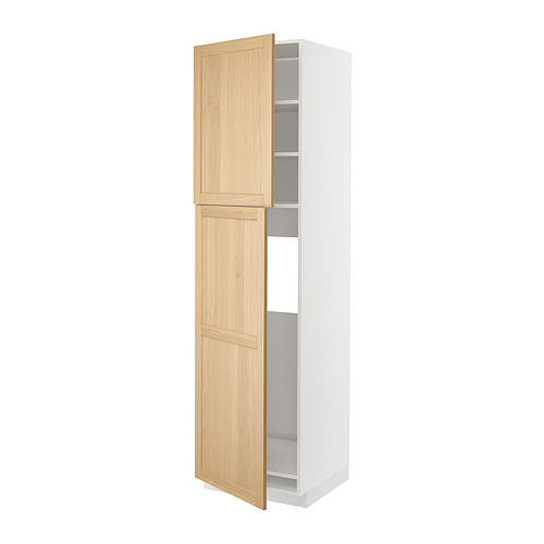 METOD high cabinet for fridge w 2 doors