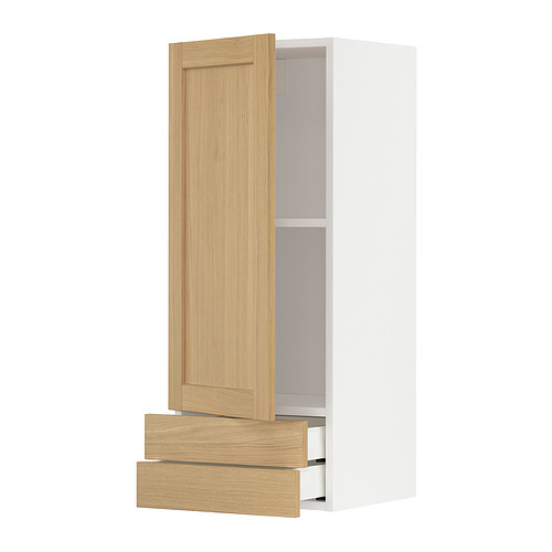 METOD/MAXIMERA wall cabinet with door/2 drawers