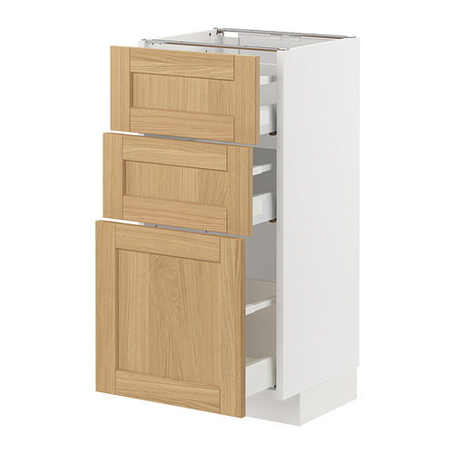 METOD/MAXIMERA base cabinet with 3 drawers