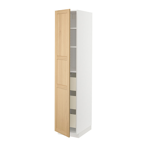 METOD/MAXIMERA high cabinet with drawers